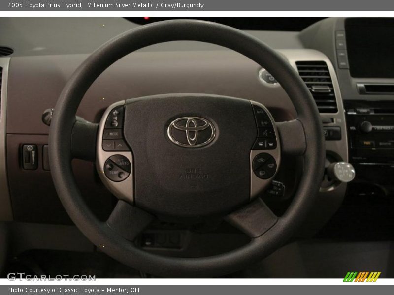 Millenium Silver Metallic / Gray/Burgundy 2005 Toyota Prius Hybrid