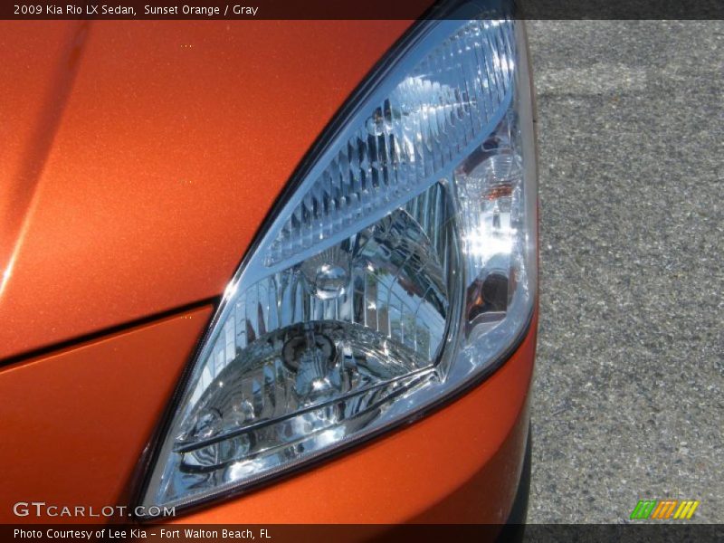 Sunset Orange / Gray 2009 Kia Rio LX Sedan