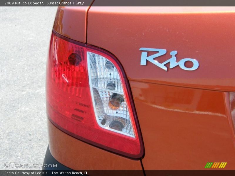 Sunset Orange / Gray 2009 Kia Rio LX Sedan
