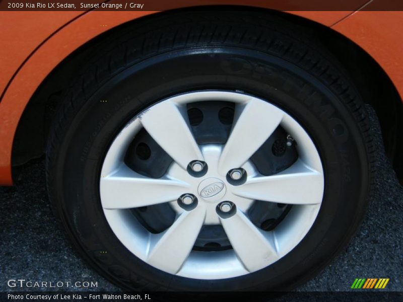 Sunset Orange / Gray 2009 Kia Rio LX Sedan