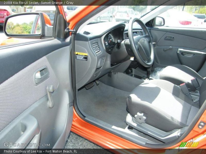 Sunset Orange / Gray 2009 Kia Rio LX Sedan