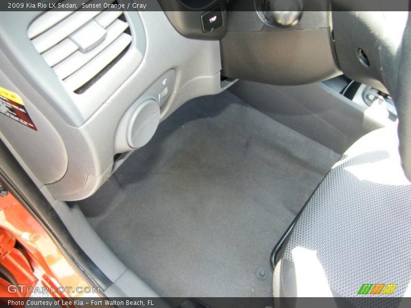 Sunset Orange / Gray 2009 Kia Rio LX Sedan