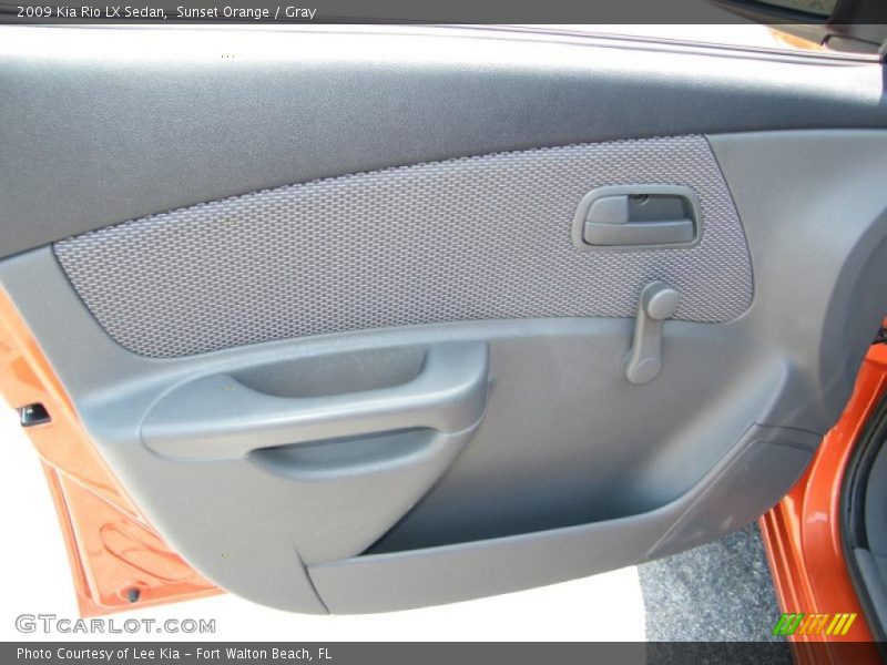 Sunset Orange / Gray 2009 Kia Rio LX Sedan