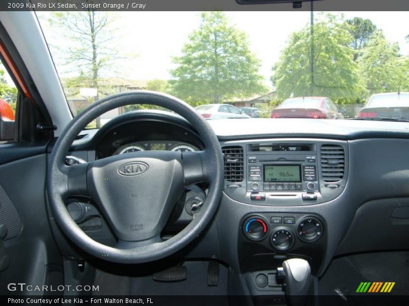 Sunset Orange / Gray 2009 Kia Rio LX Sedan