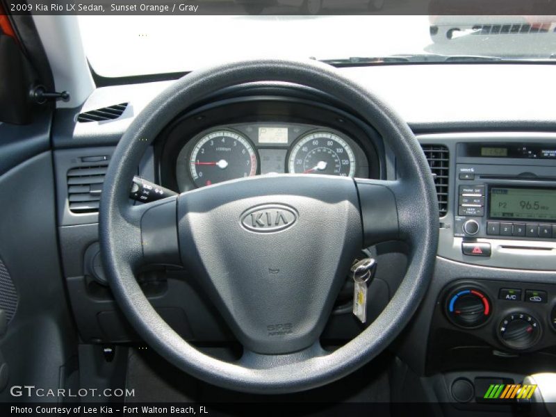Sunset Orange / Gray 2009 Kia Rio LX Sedan