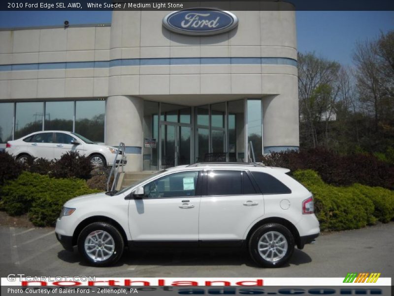 White Suede / Medium Light Stone 2010 Ford Edge SEL AWD