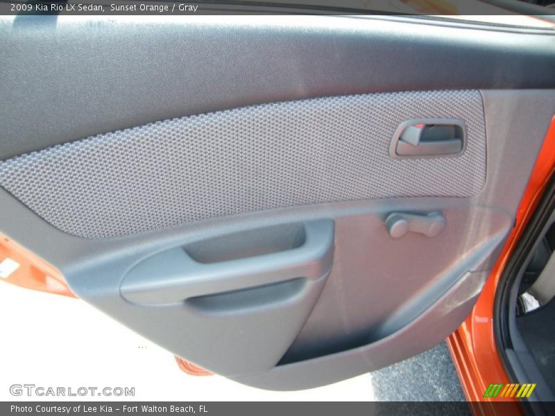 Sunset Orange / Gray 2009 Kia Rio LX Sedan