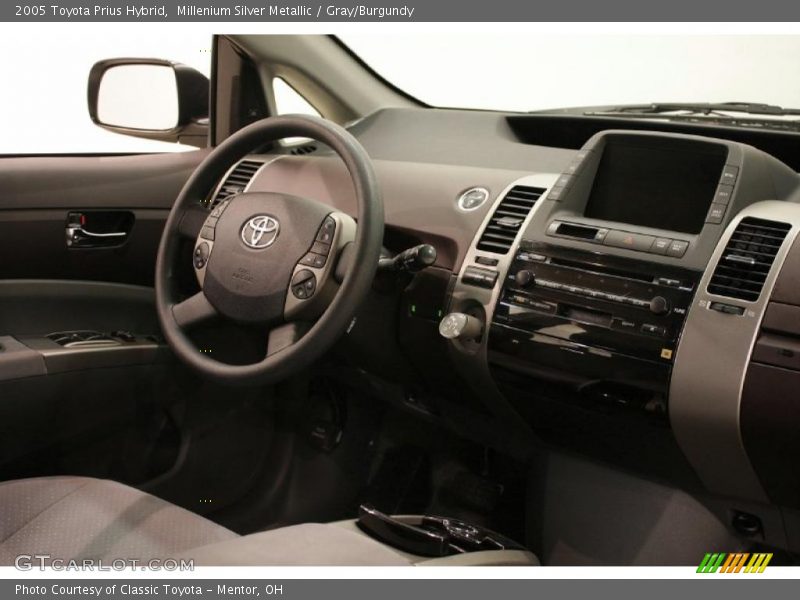 Millenium Silver Metallic / Gray/Burgundy 2005 Toyota Prius Hybrid