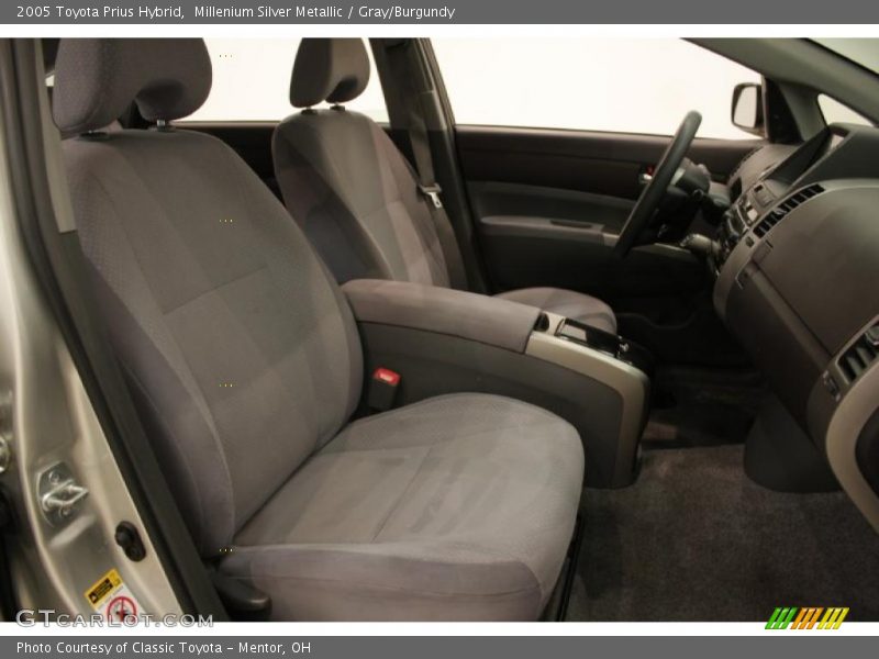 Millenium Silver Metallic / Gray/Burgundy 2005 Toyota Prius Hybrid