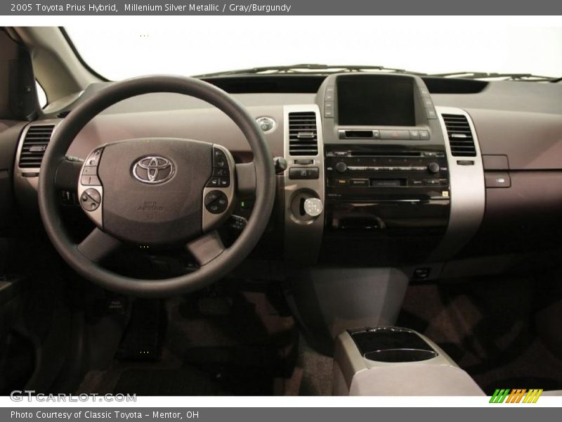 Millenium Silver Metallic / Gray/Burgundy 2005 Toyota Prius Hybrid
