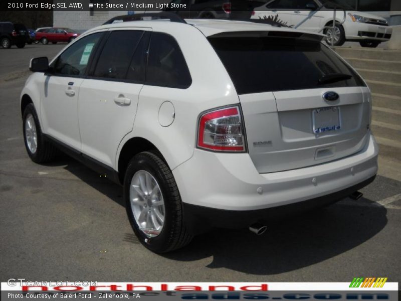 White Suede / Medium Light Stone 2010 Ford Edge SEL AWD