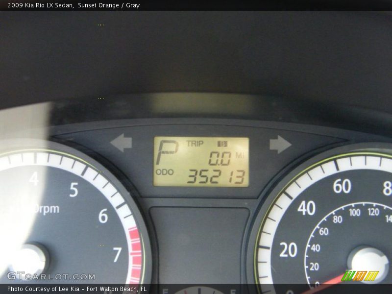 Sunset Orange / Gray 2009 Kia Rio LX Sedan