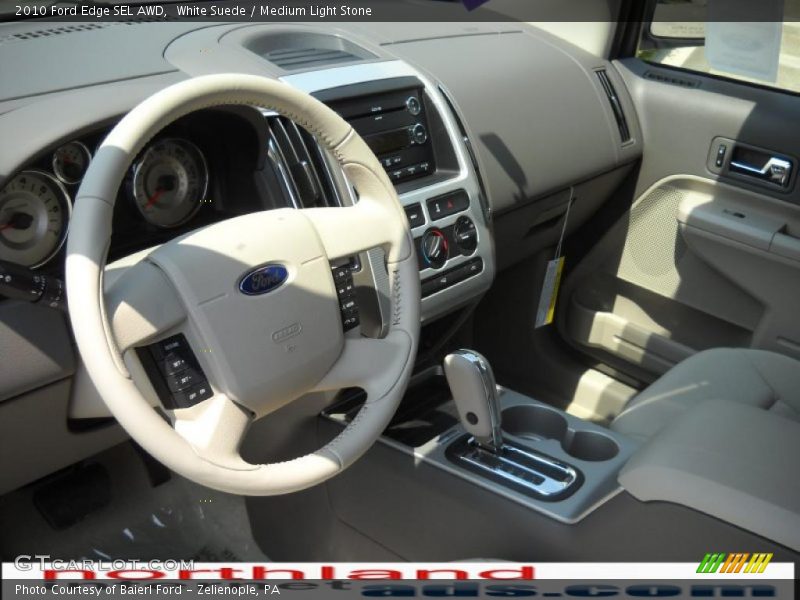 White Suede / Medium Light Stone 2010 Ford Edge SEL AWD