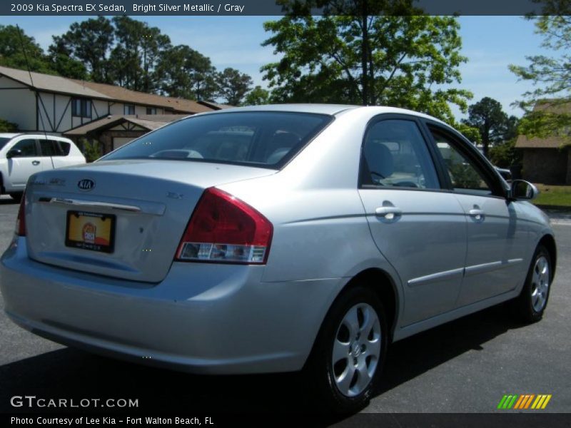 Bright Silver Metallic / Gray 2009 Kia Spectra EX Sedan
