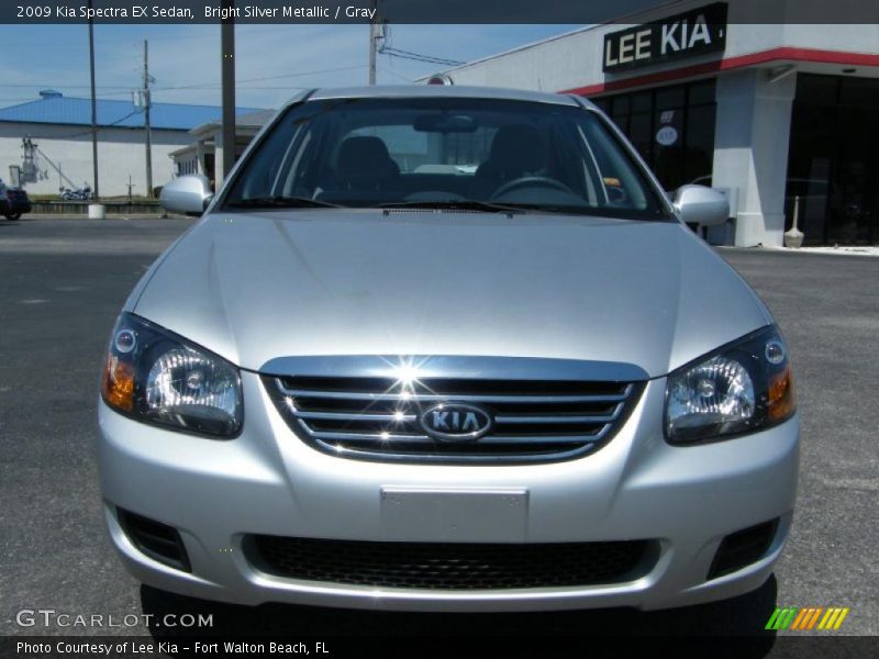 Bright Silver Metallic / Gray 2009 Kia Spectra EX Sedan