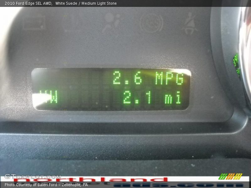White Suede / Medium Light Stone 2010 Ford Edge SEL AWD