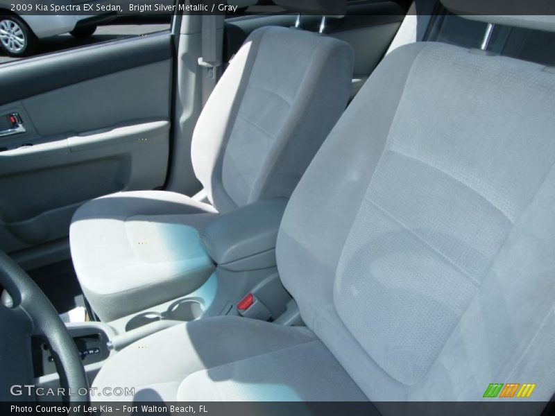 Bright Silver Metallic / Gray 2009 Kia Spectra EX Sedan