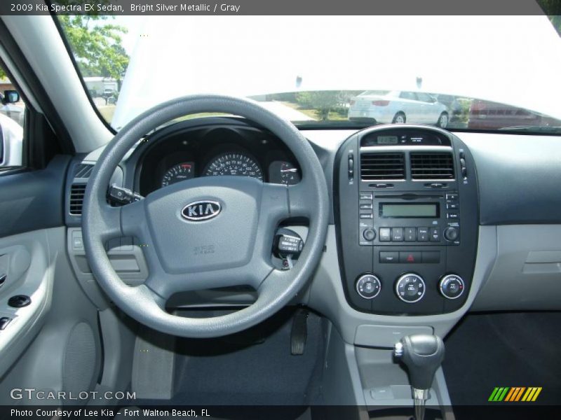 Bright Silver Metallic / Gray 2009 Kia Spectra EX Sedan