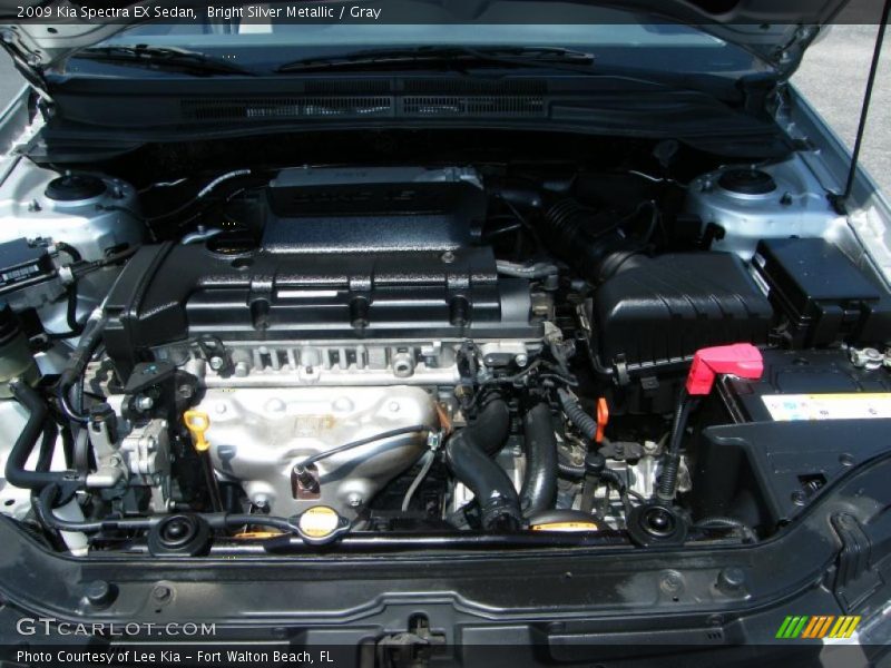 Bright Silver Metallic / Gray 2009 Kia Spectra EX Sedan