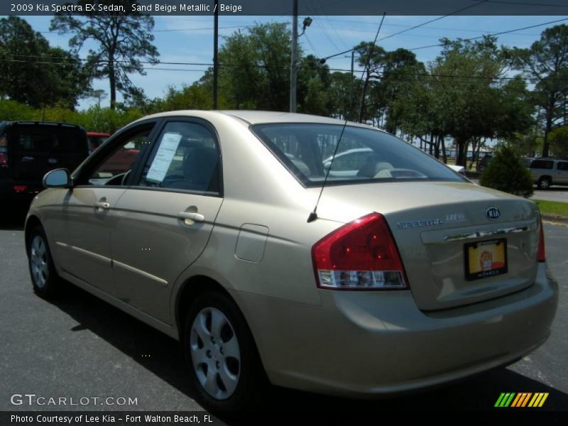 Sand Beige Metallic / Beige 2009 Kia Spectra EX Sedan