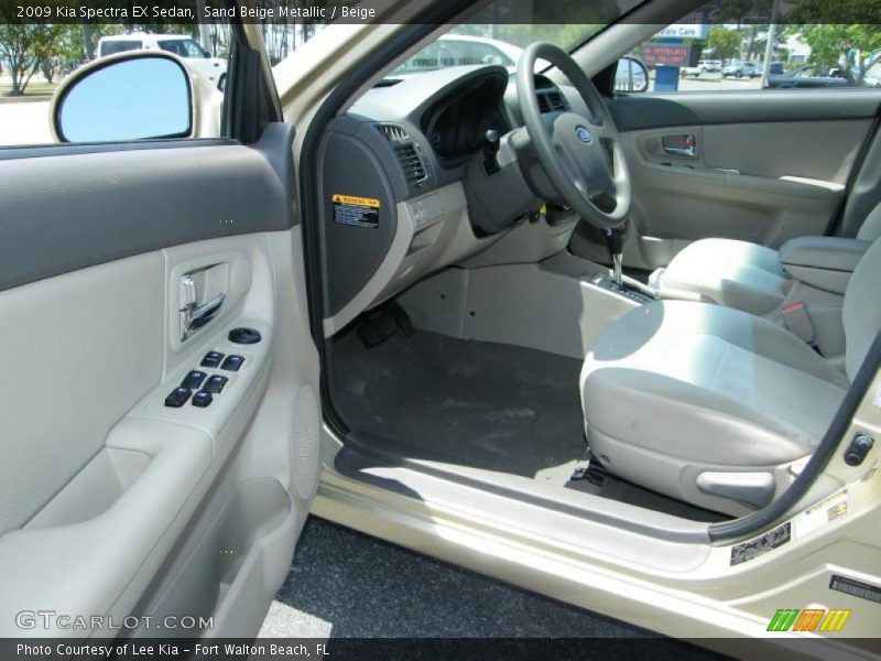 Sand Beige Metallic / Beige 2009 Kia Spectra EX Sedan
