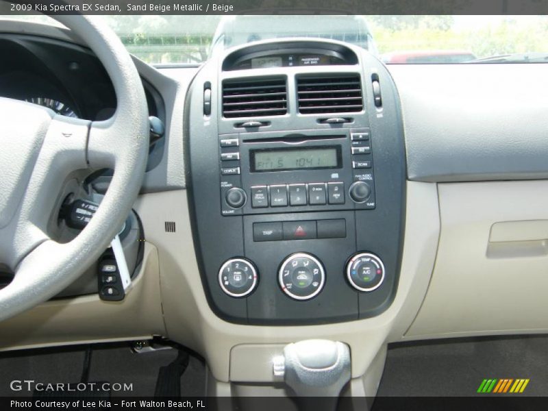 Sand Beige Metallic / Beige 2009 Kia Spectra EX Sedan