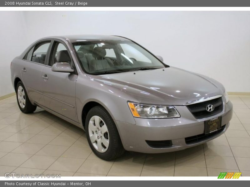 Steel Gray / Beige 2008 Hyundai Sonata GLS