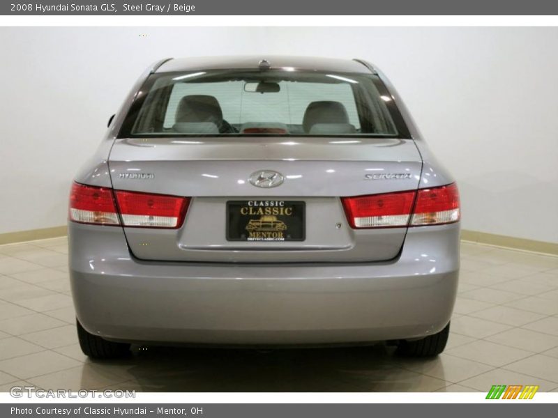 Steel Gray / Beige 2008 Hyundai Sonata GLS