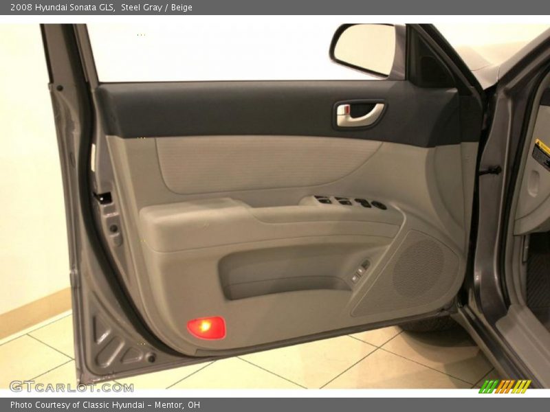 Steel Gray / Beige 2008 Hyundai Sonata GLS