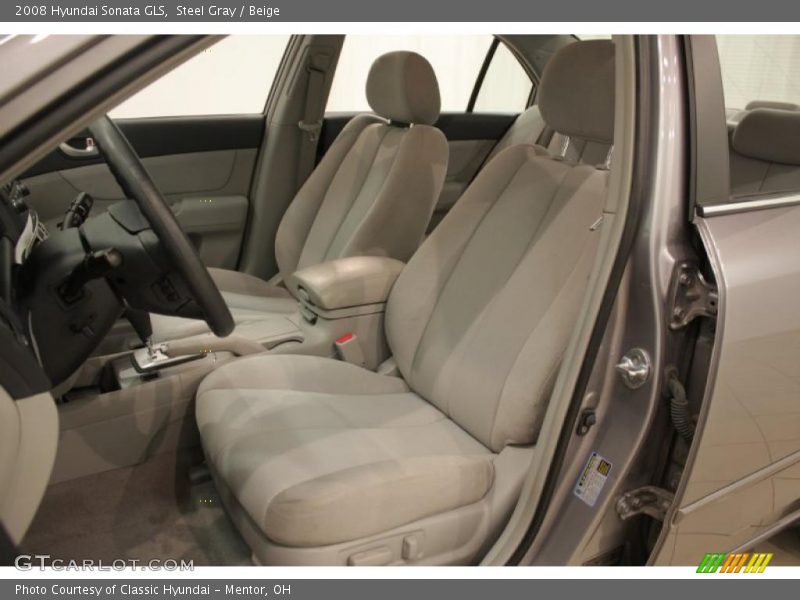 Steel Gray / Beige 2008 Hyundai Sonata GLS