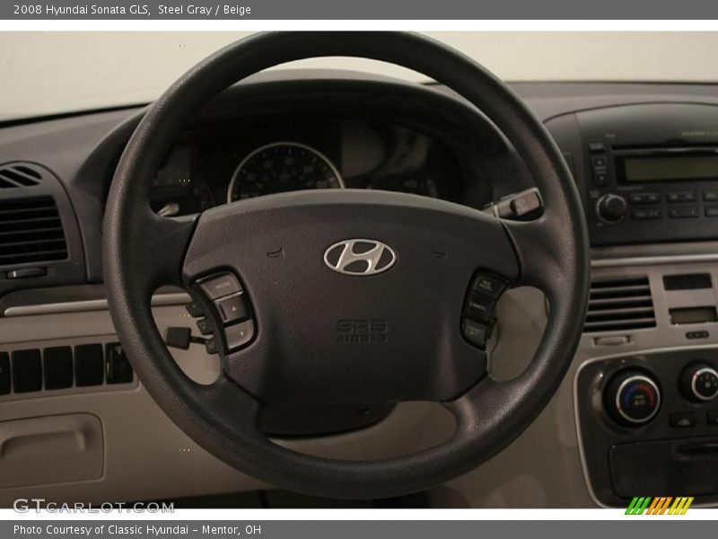Steel Gray / Beige 2008 Hyundai Sonata GLS