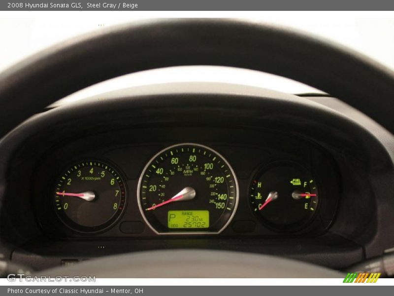 Steel Gray / Beige 2008 Hyundai Sonata GLS