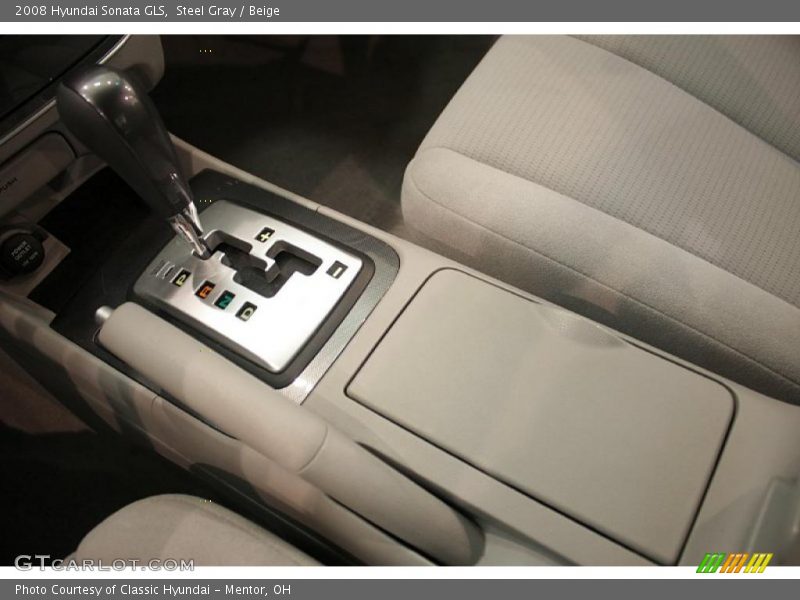 Steel Gray / Beige 2008 Hyundai Sonata GLS