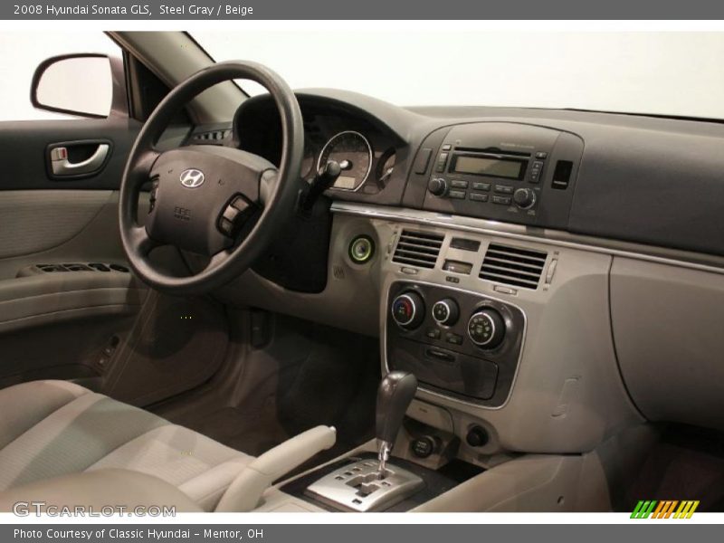 Steel Gray / Beige 2008 Hyundai Sonata GLS