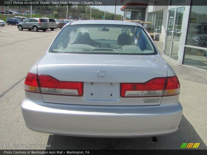 Satin Silver Metallic / Quartz Gray 2002 Honda Accord SE Sedan