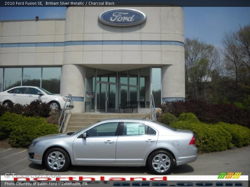 Brilliant Silver Metallic / Charcoal Black 2010 Ford Fusion SE