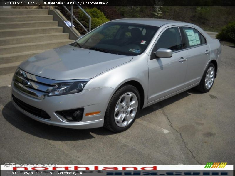 Brilliant Silver Metallic / Charcoal Black 2010 Ford Fusion SE