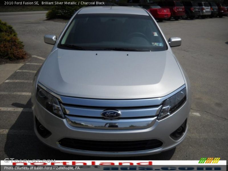 Brilliant Silver Metallic / Charcoal Black 2010 Ford Fusion SE