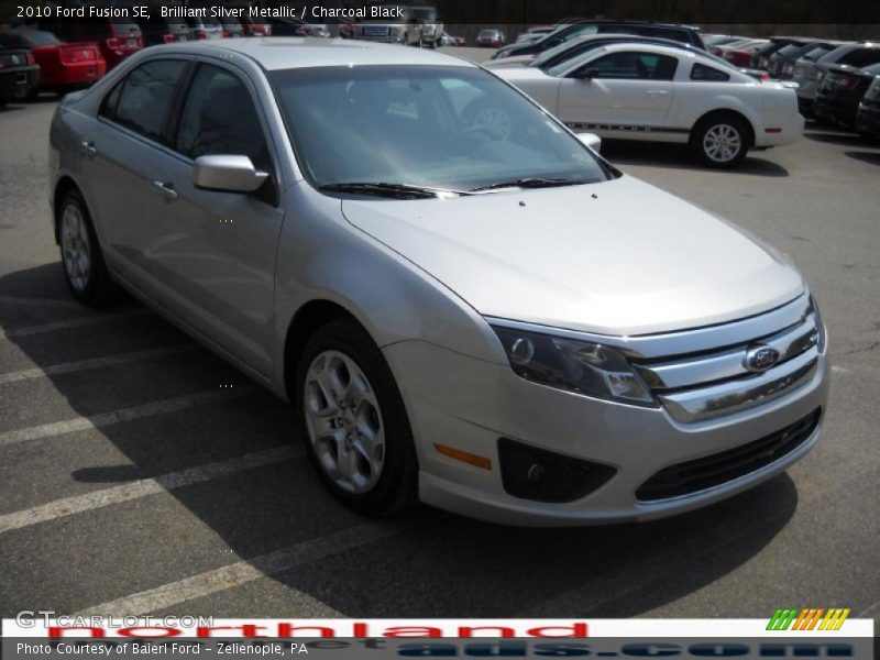 Brilliant Silver Metallic / Charcoal Black 2010 Ford Fusion SE