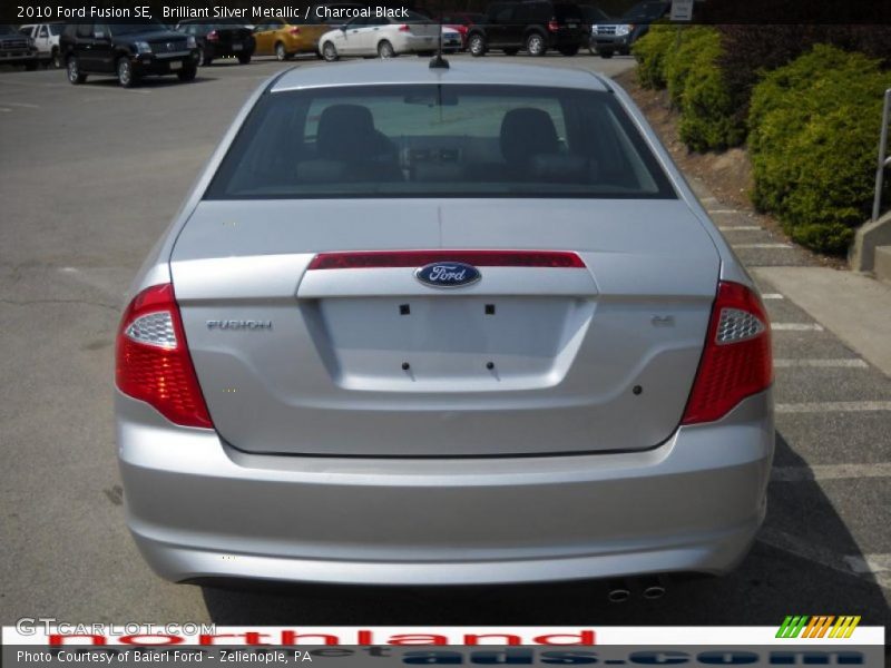 Brilliant Silver Metallic / Charcoal Black 2010 Ford Fusion SE