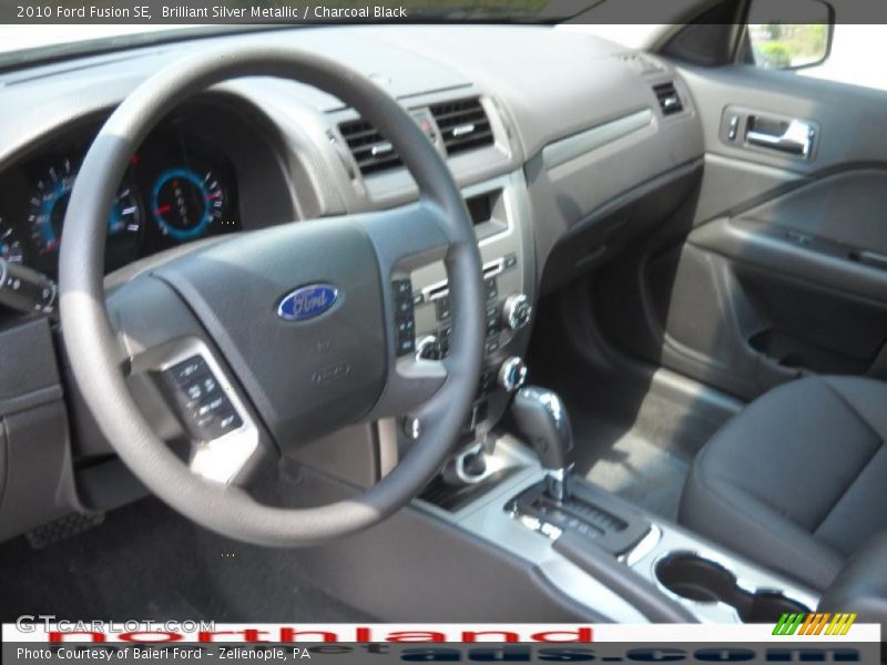 Brilliant Silver Metallic / Charcoal Black 2010 Ford Fusion SE