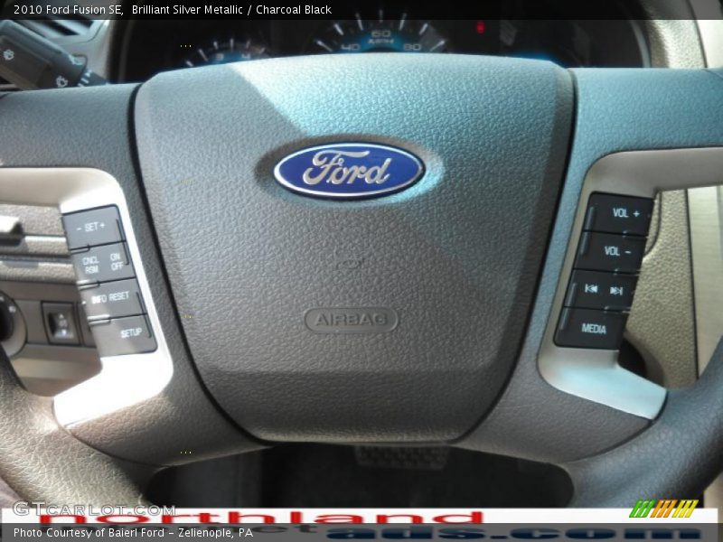 Brilliant Silver Metallic / Charcoal Black 2010 Ford Fusion SE