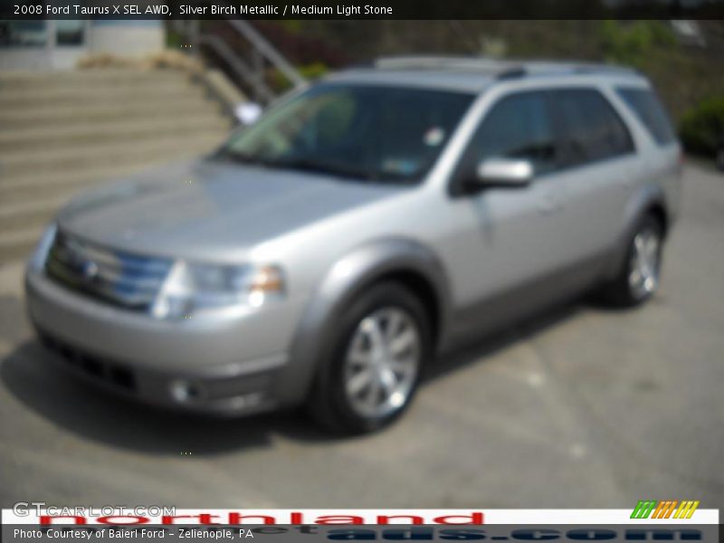 Silver Birch Metallic / Medium Light Stone 2008 Ford Taurus X SEL AWD