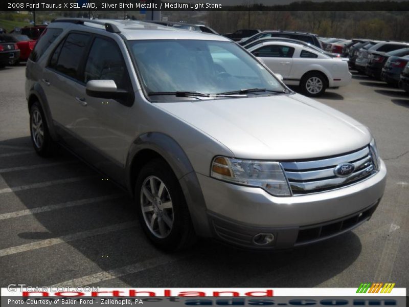 Silver Birch Metallic / Medium Light Stone 2008 Ford Taurus X SEL AWD