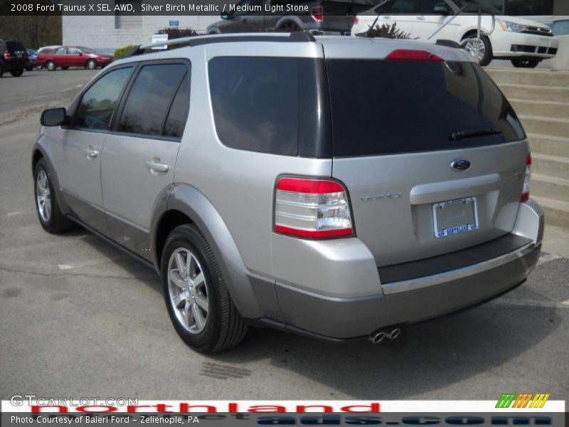 Silver Birch Metallic / Medium Light Stone 2008 Ford Taurus X SEL AWD