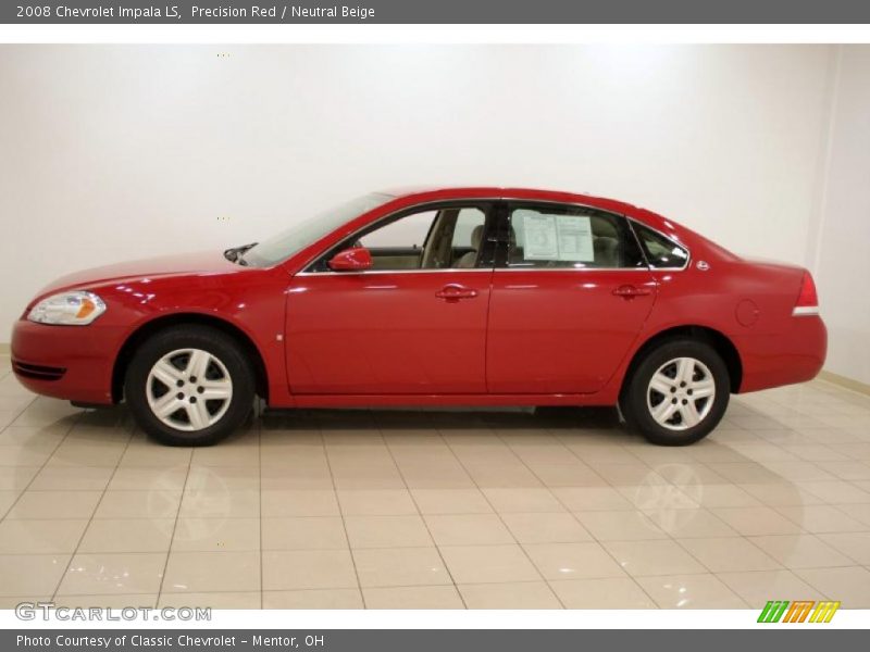 Precision Red / Neutral Beige 2008 Chevrolet Impala LS