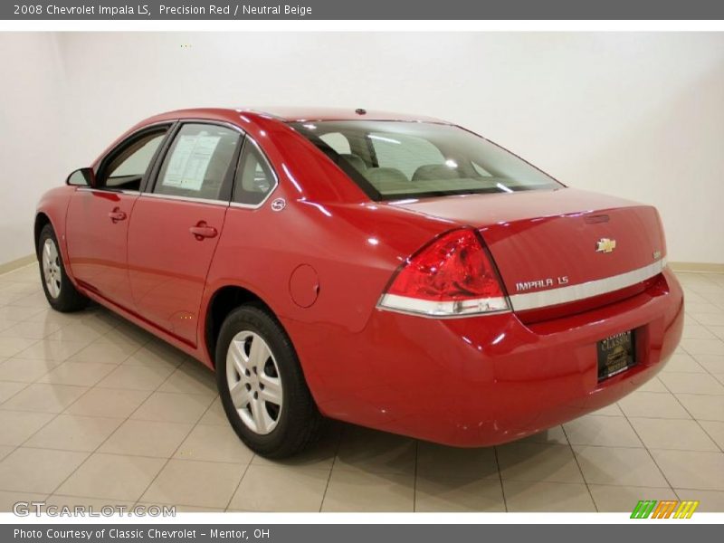 Precision Red / Neutral Beige 2008 Chevrolet Impala LS