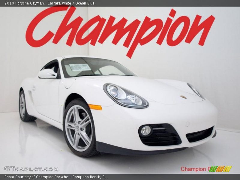 Carrara White / Ocean Blue 2010 Porsche Cayman