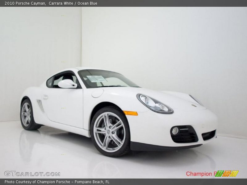 Carrara White / Ocean Blue 2010 Porsche Cayman