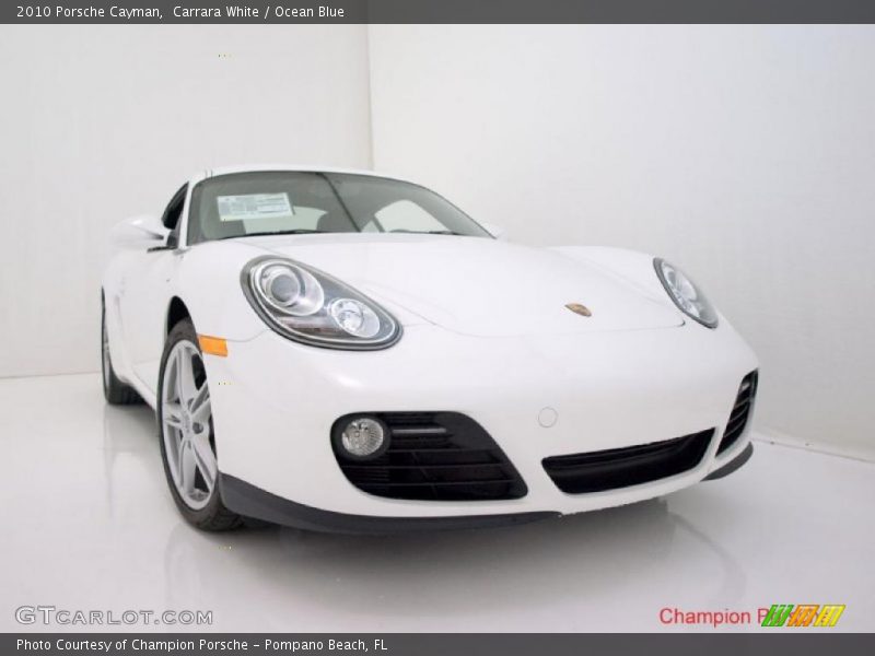 Carrara White / Ocean Blue 2010 Porsche Cayman